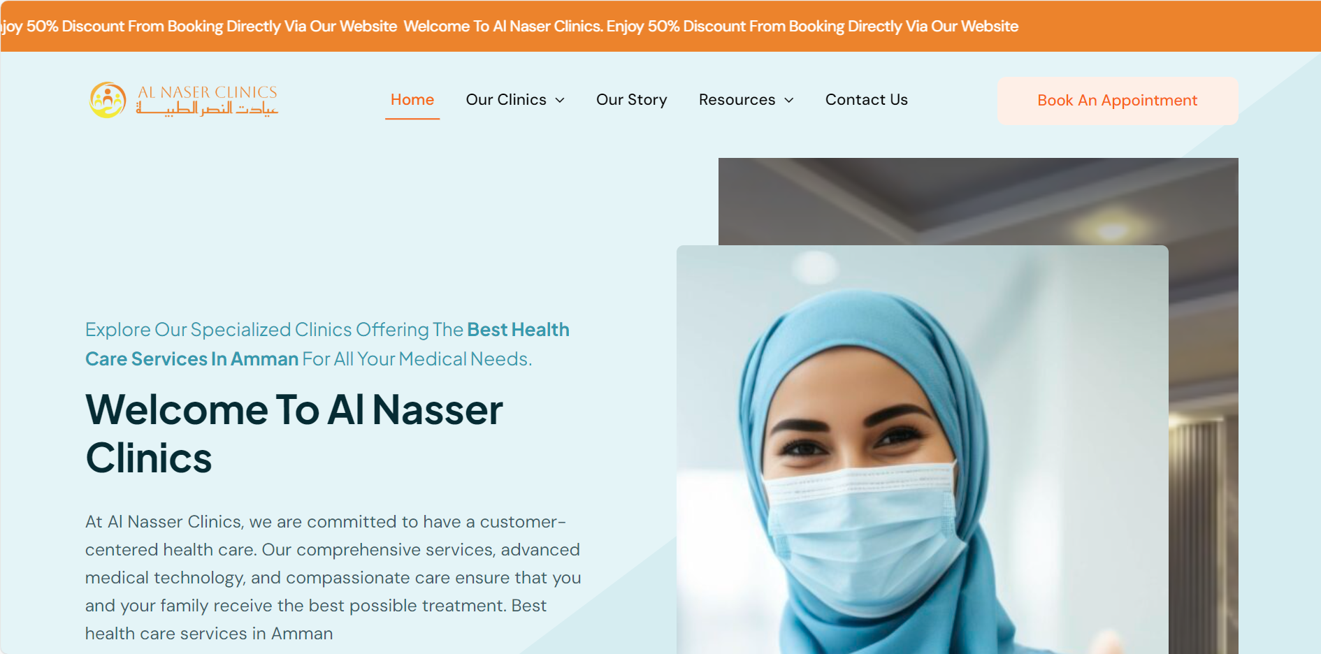 Al Naser clinics is a project deliver by Next Waves IT, best website development services, Mobile APP, SEO