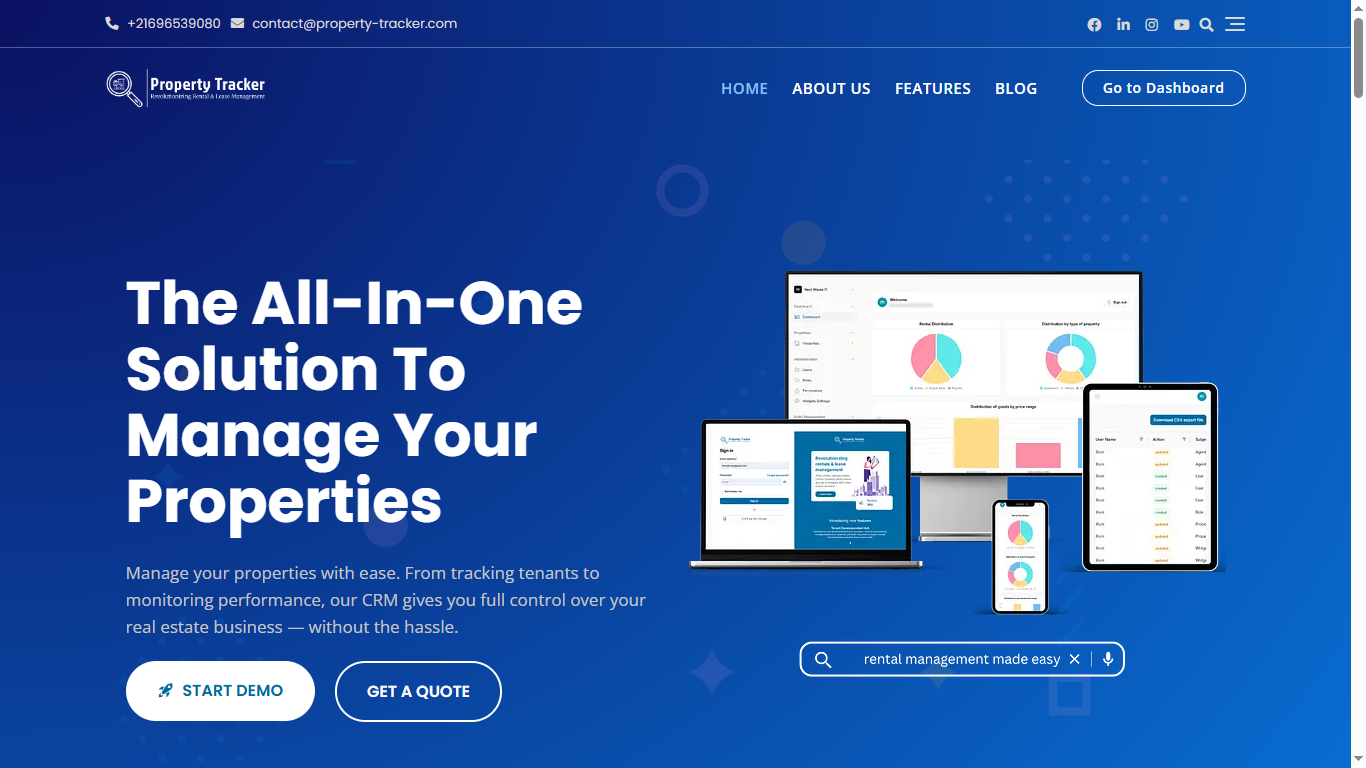 Property Tracker website